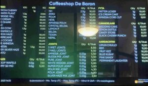 Coffeeshop De Baron Breda Menu